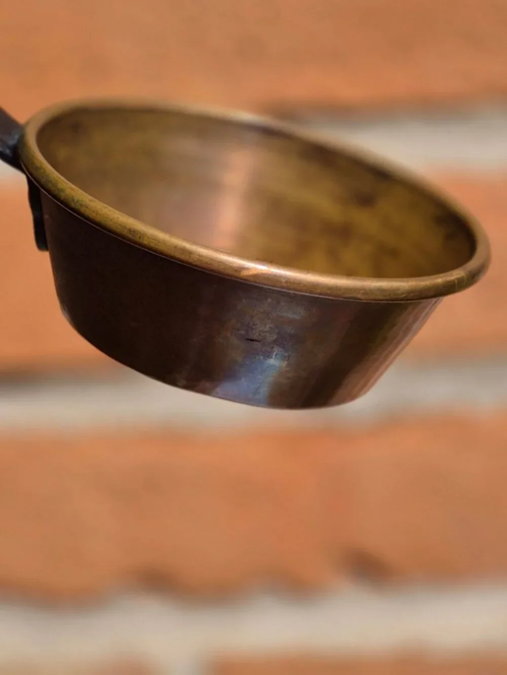 Vintage Copper Ladle Iron Handle Patina Rustic Farmhouse Country Primitive Boho